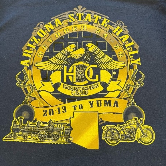 Harley Owners Group Arizona State Rally 2013 Black Long Sleeve T-Shirt Size L - Picture 6 of 15
